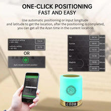 Load image into Gallery viewer, Touch Lamp Azan Quran Speaker with Digital Clock Display