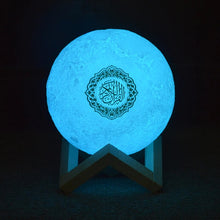 Load image into Gallery viewer, 3D Colour Changing Moon Quran Speaker