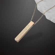 Load image into Gallery viewer, Divine Ayatul Kursi 3D Bar Pendant Necklace