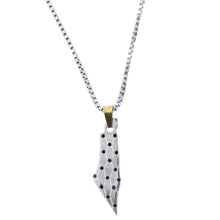 Load image into Gallery viewer, From The River To The Sea Reversible Black Cubic Necklace