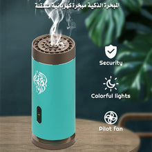 Load image into Gallery viewer, Portable Electric Bakhoor Burner for Car &amp; Home – USB Rechargeable Arabic Mabkhara
