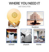 Load image into Gallery viewer, 3D Colour Changing Moon Quran Speaker
