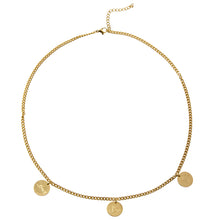 Load image into Gallery viewer, توكل صبر شكر Stainless Steel Coin Necklace
